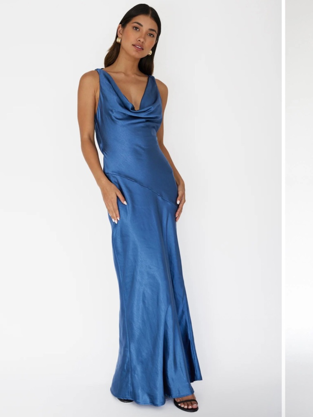 Here Comes The Sun-Cassiopeia Open Back Maxi Dress Navy- Size XS